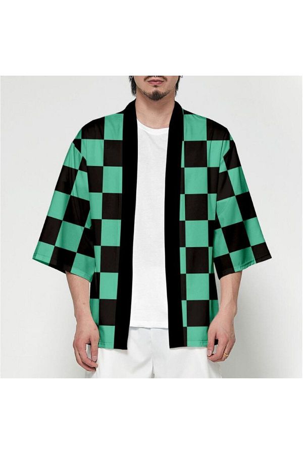 Köstebek-Anime Demon Slayer: Kimetsu No Yaiba Tanjiro Unisex Kimono 1
