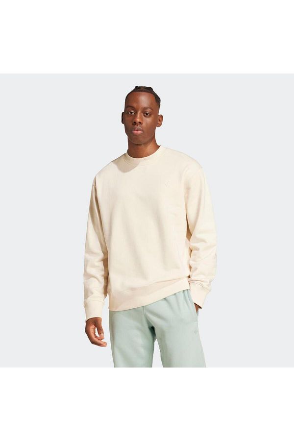 adidas Men s Cream Sweatshirt Premium Essentials Ix9814 Trendyol