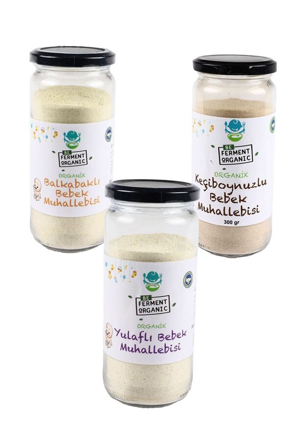 BEORGANİC Organik Muhallebi Seti 3'lü
