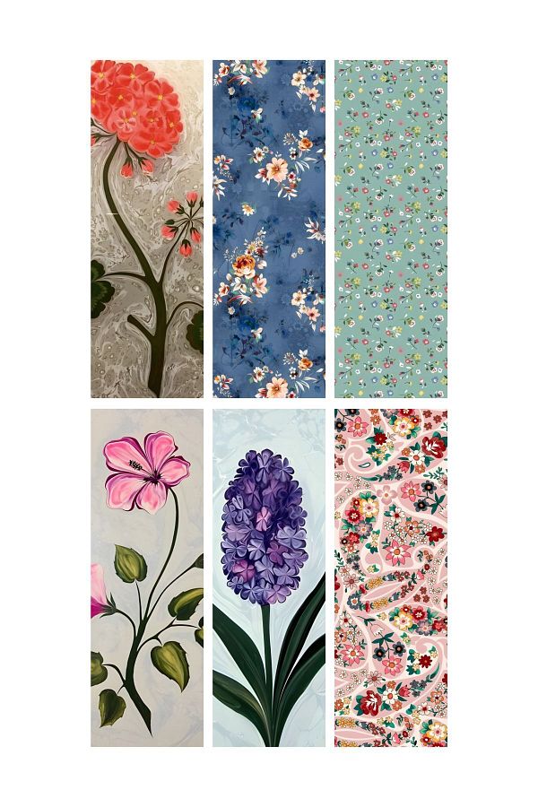tsugame-Special Design Flower Set Bookmarks Bookmark Set of 6 1