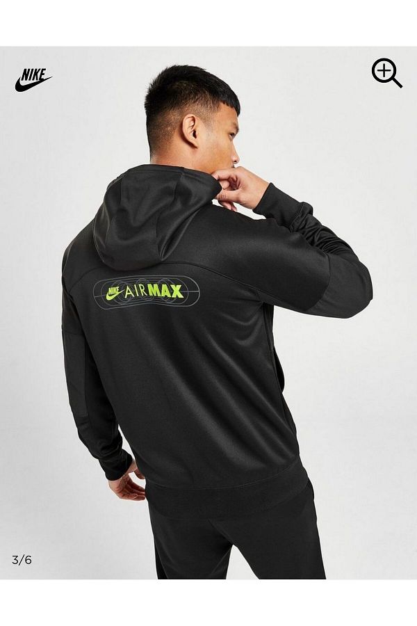 Nike Air Max Men s Black Hoodie Full Zip Sportswear Sweatshirt Trendyol