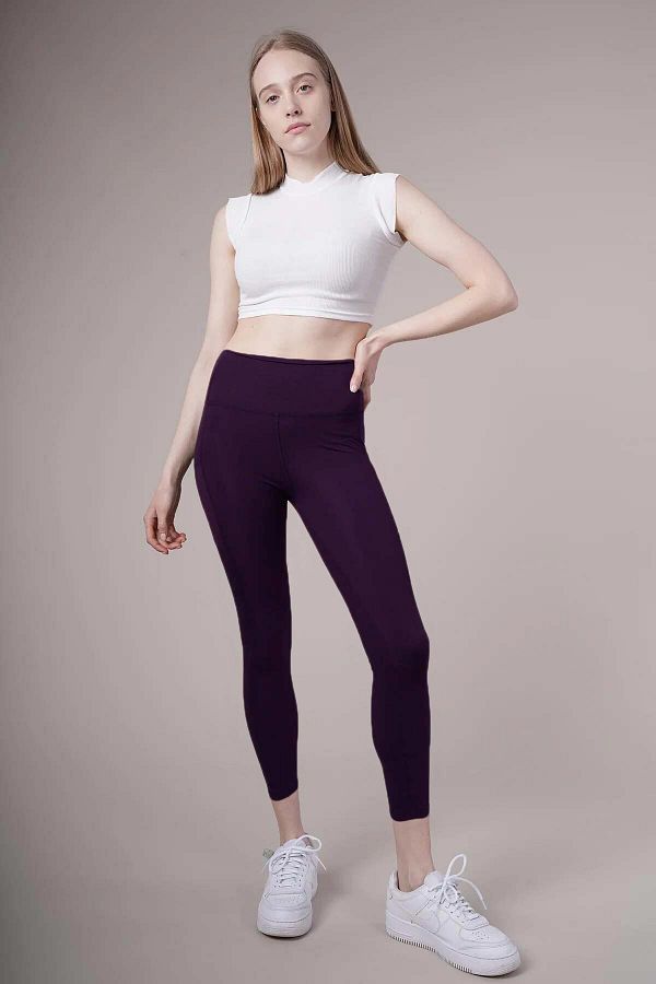 High waisted pilates leggings top