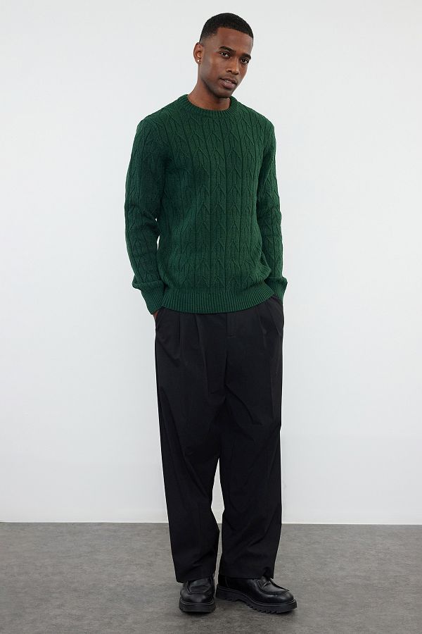 Emerald green knitwear top