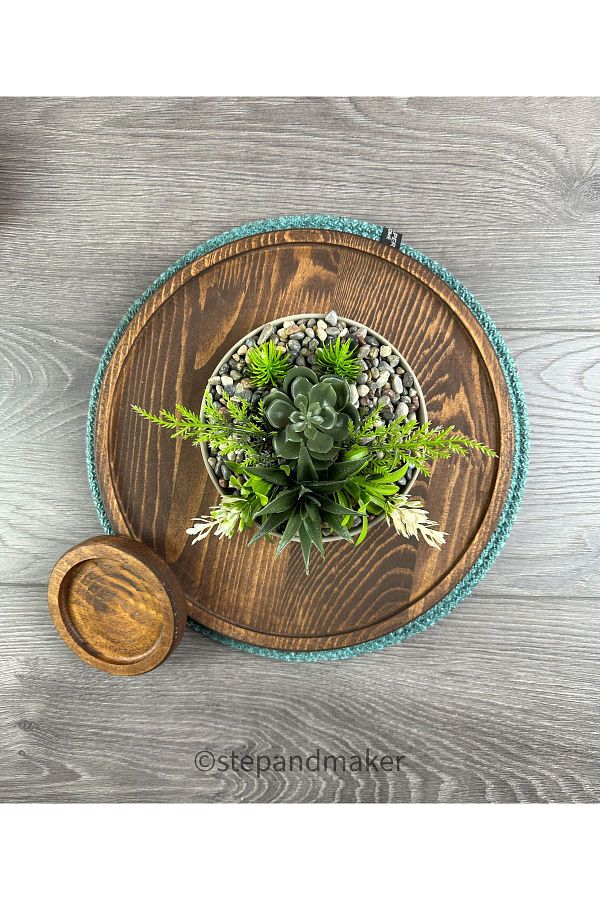 Step and Maker-Wooden Large Size Presentation Plate - 1