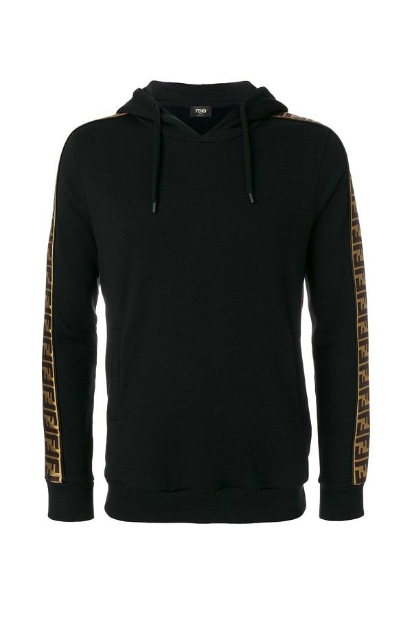 Fendi Logo Panel Hoodie Trendyol
