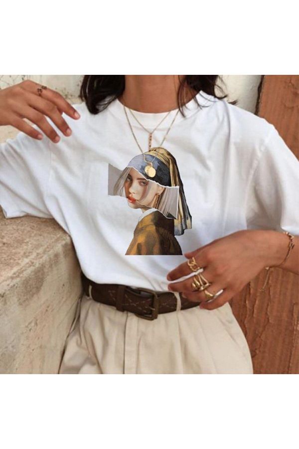 Kostebek Art Billie Eilish Girl With A Pearl Earring Unisex tri ko Trendyol
