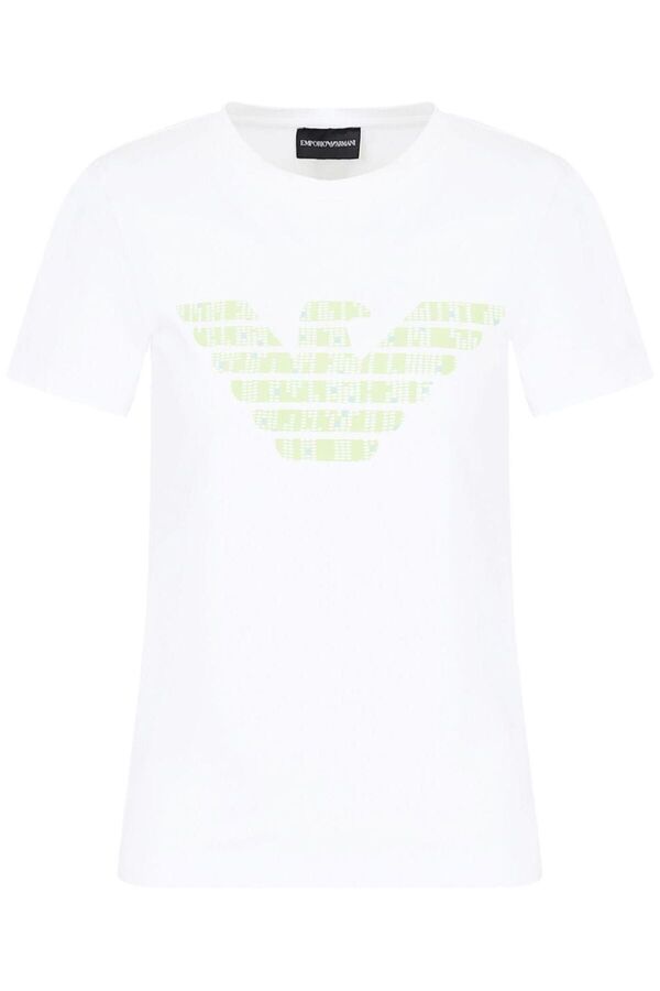 Tシャツ・カットソー EMPORIO ARMANI Woman T-Shirt White 3D2T7N2J07Z 0100 Emporio Armani Outlet: T-shirt woman - White | Emporio