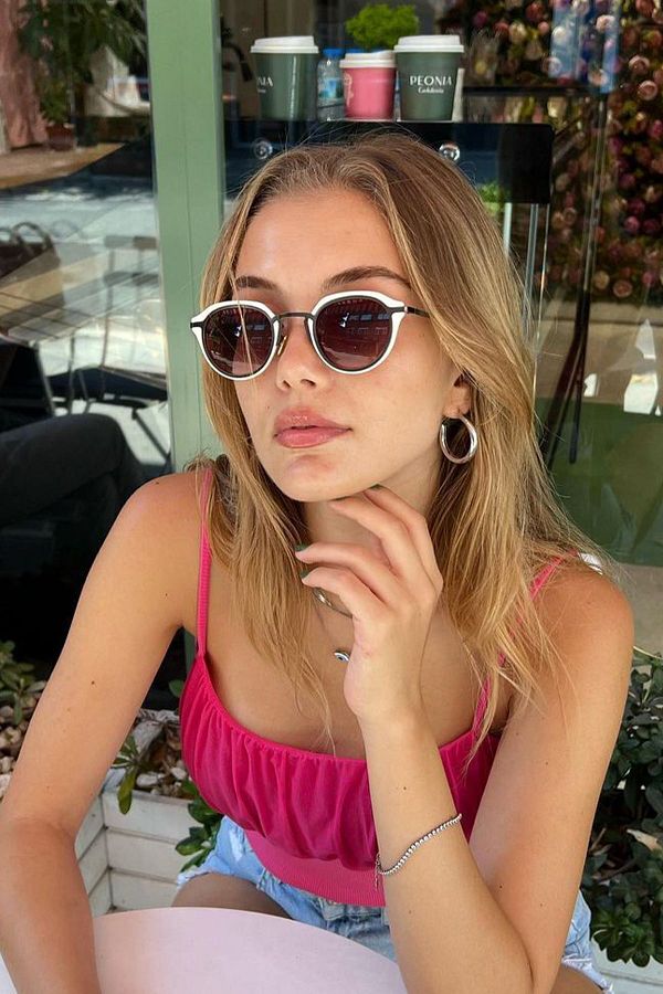 Roger Bacon Women s Sunglasses Dark White Trendyol
