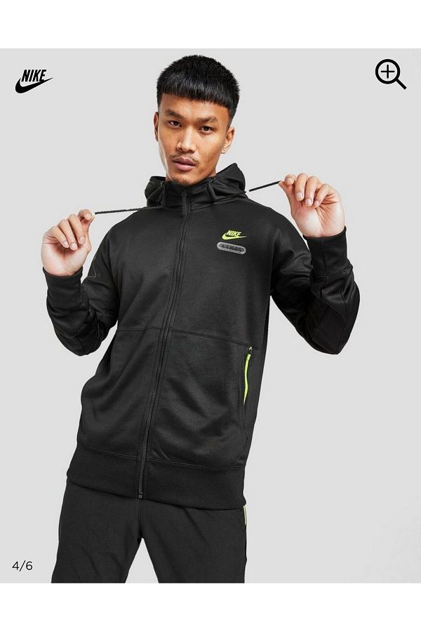 Black nike air max hoodie discount