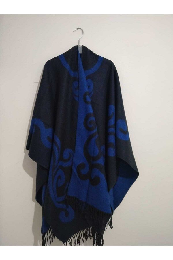 Forum Fashion-Keel Patterned Jacquard Poncho 1