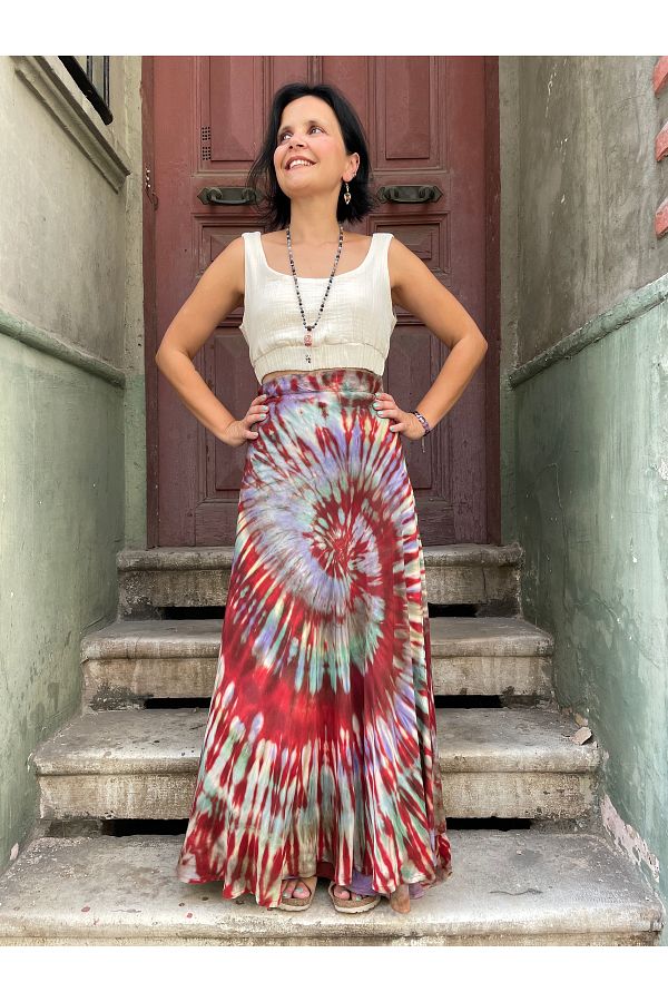 Tie dye skirt bohemian 2025
