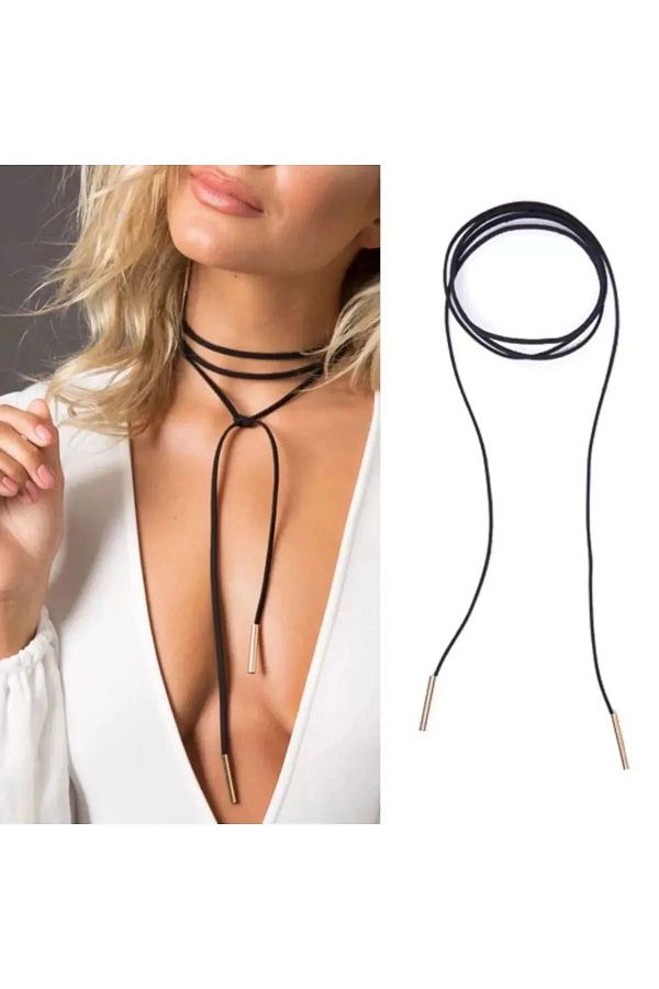 Black rope choker sale