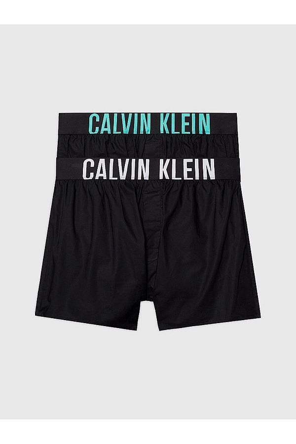 Calvin Klein Black Plain Patterned Men s Boxers 000NB3833A MVL Double Pack Trendyol