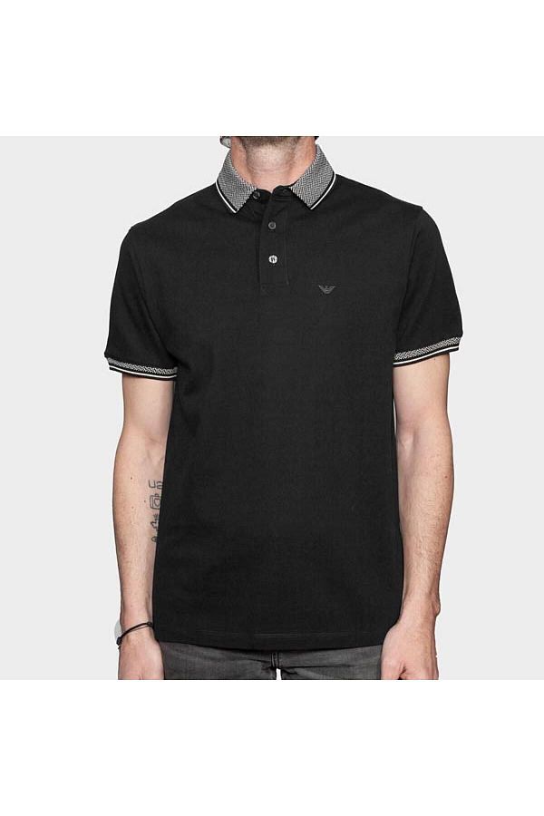 Black short sleeve polo neck top best sale