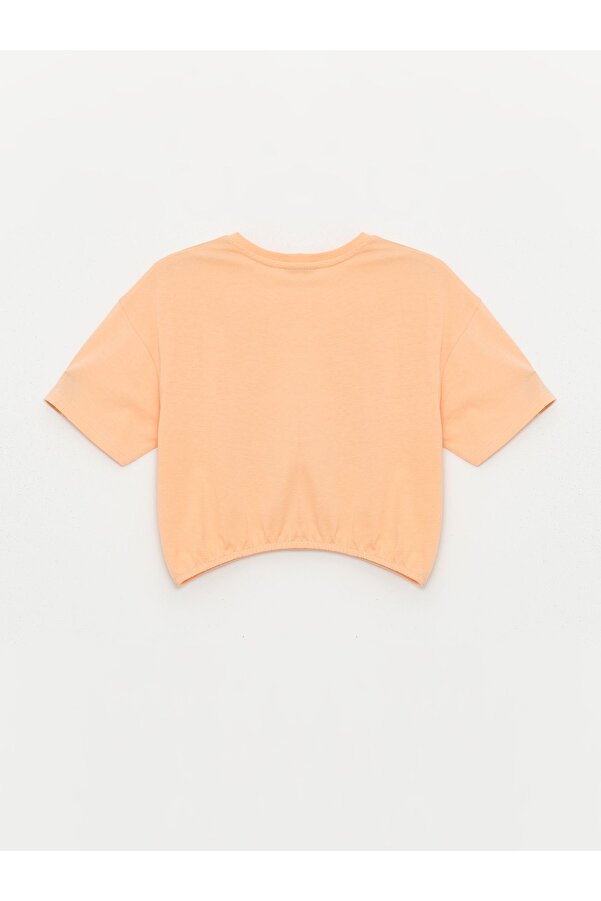 LC Waikiki K-Pop Printed Girls' Crop T-Shirt Crew Neck, Short