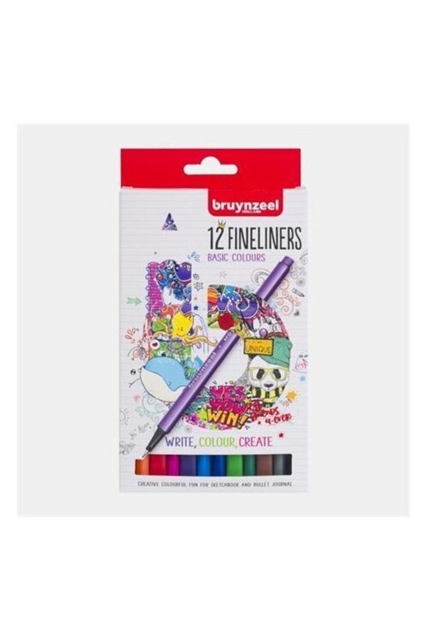 Bruynzeel-12 Pack Basic Basic Color Fineliner 1