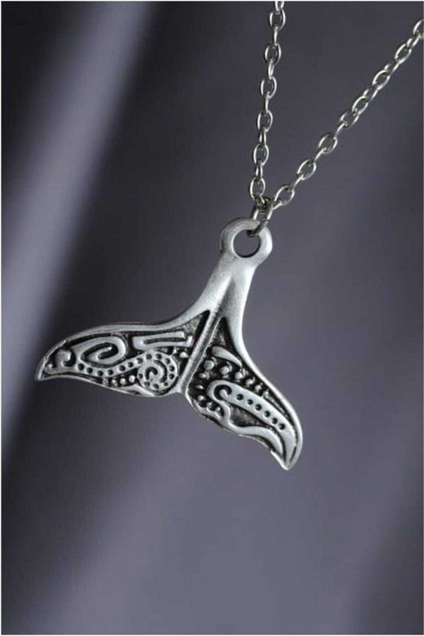 G Sport POLO-Men's Steel Necklace - Whale Tail Design 1