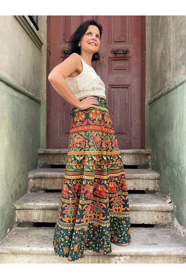 Plus size ethnic long skirt best sale