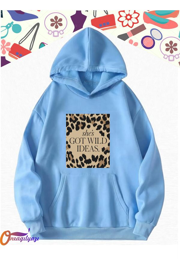 oneag lyaz Women s Leopard Print Sweatshirt Hoodie Trendyol