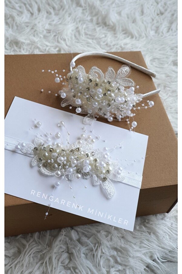 çiğdem kaya design Anne Bebek Inci Tasarım Lohusa Tacı & Sacbandı