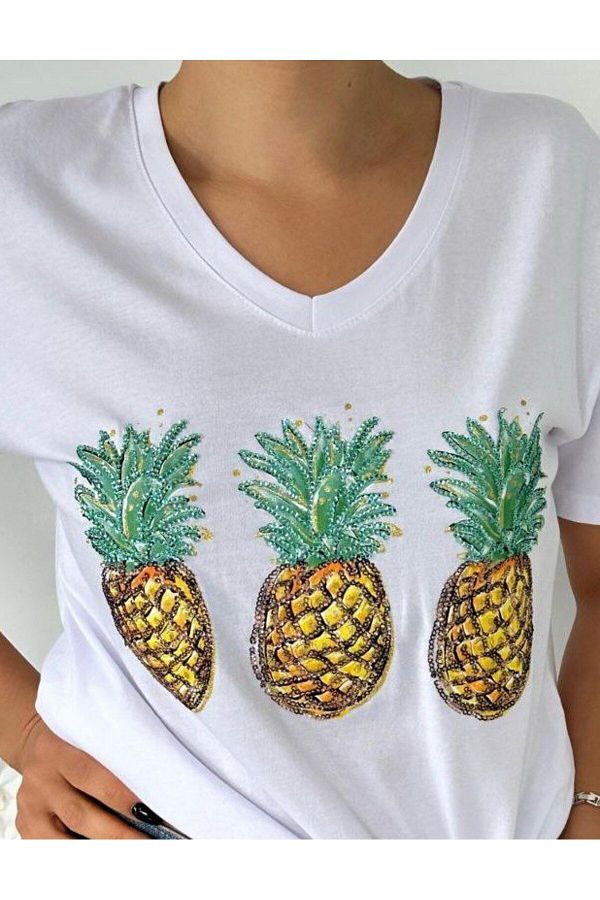 Glitter pineapple shirt hot sale