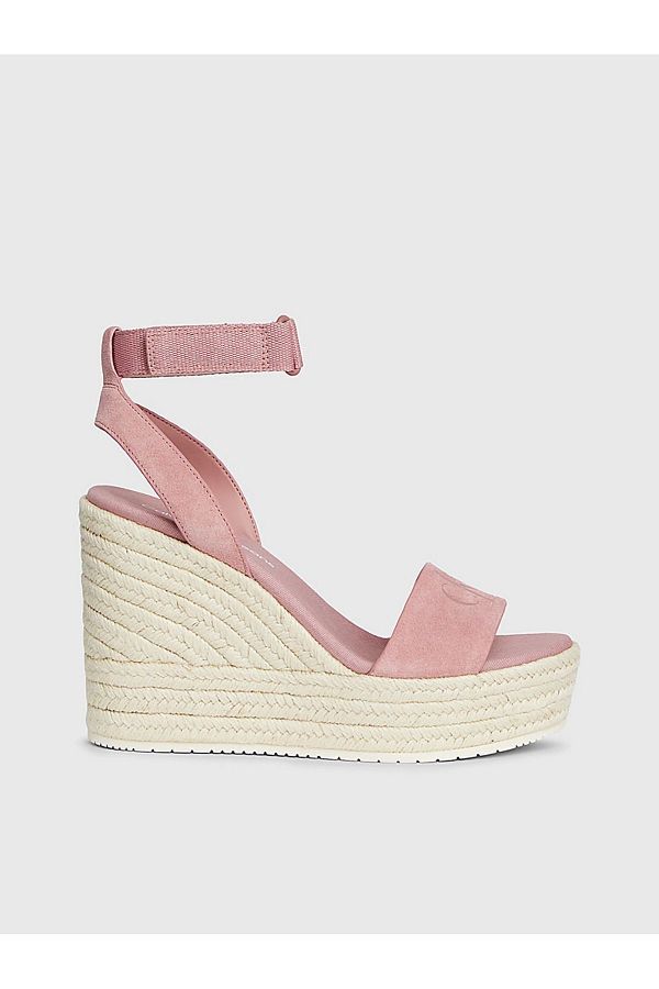 Calvin Klein Women s Logo Leather Daily Use Pink Sandals YW0YW01026 TQY Trendyol