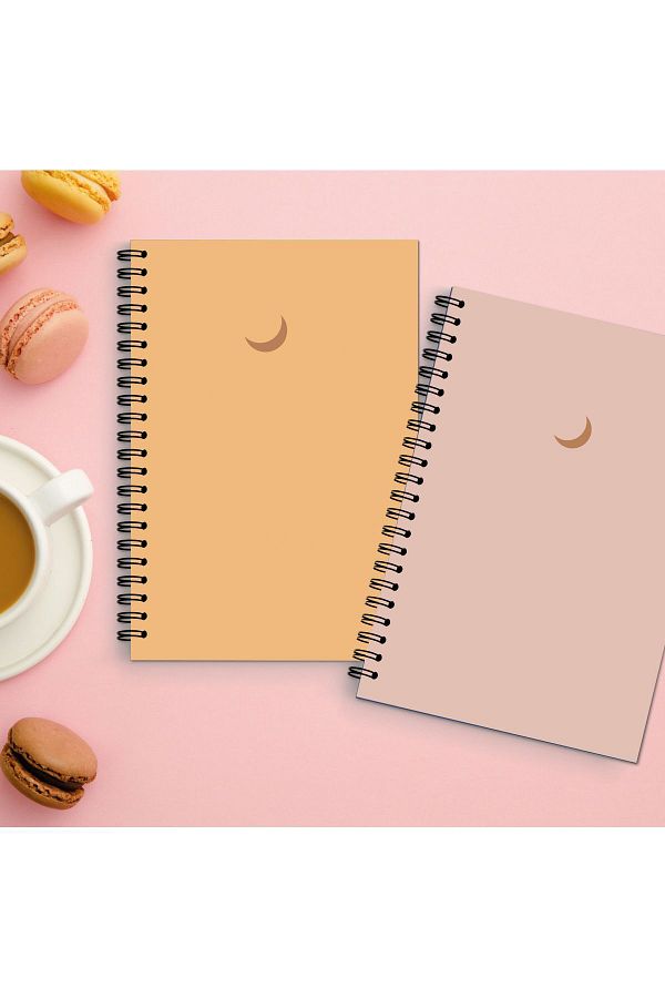 Smile Notes-A5 Spiral School Notebook 80 sheets Set of 2 - Unlined Notebook A5 Size Unlined 1