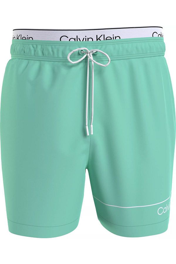 Calvin Klein Men s Cotton Regular Cut Elastic Waist Green Sea Shorts KM0KM00957 LB9 Trendyol