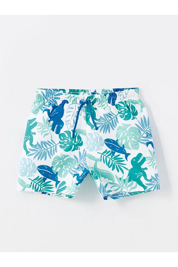 LC Waikiki Lcw Baby for Baby Boy Elastic Waist Printed Swim Shorts Trendyol