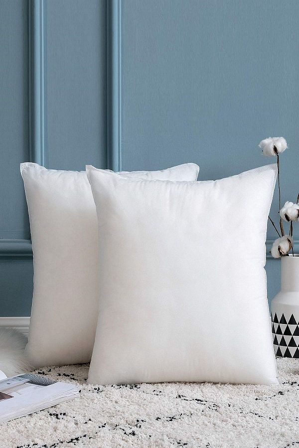 Junenext 2 Piece Throw Pillow Case Inner Pillow 35x35 250gr 100 Bead Silicone Pillow Filling Trendyol