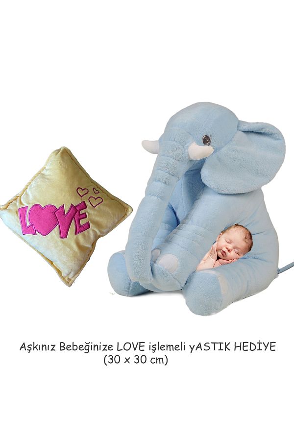 Sole Large Soft Plush Elephant Pillow Gift for Lover 85 CM Trendyol
