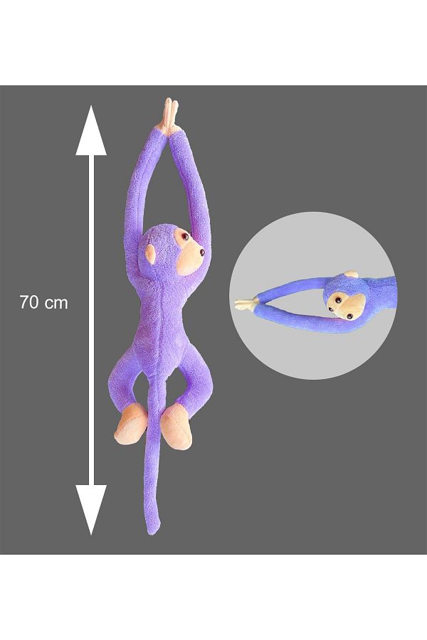 Sole--70 cm Hugging Plush Monkey, Playmate with Stickable Hands and Velcro 1