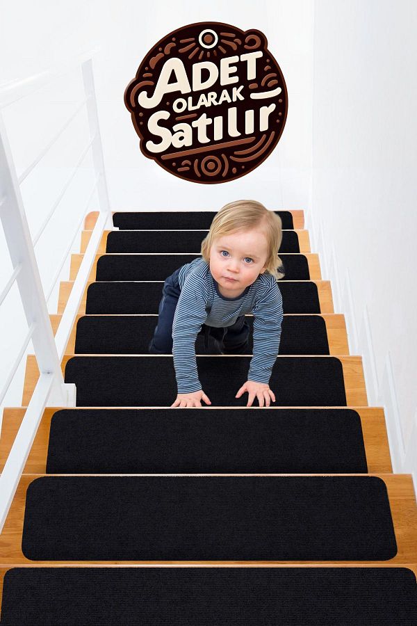 Stepmat-Black Halifleks Stair Step and Mat - Rip Carpet with Non-Slip Base 1