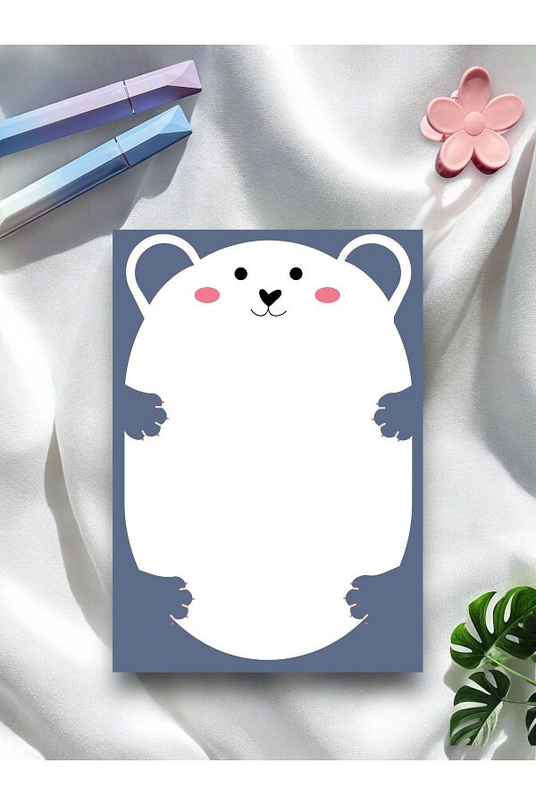 Mirya Notes-A5 Cute Teddy Bear Patterned Notepad - Notepad 1