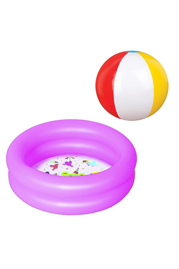 Bestway 51061, Desenli Zemin Şişme Çocuk Havuzu Ve Plaj Topu