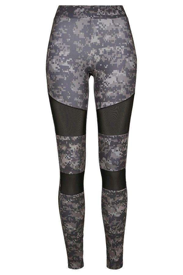 Urban Classics-Damen Kadın Camo Tech Mesh Tayt 1