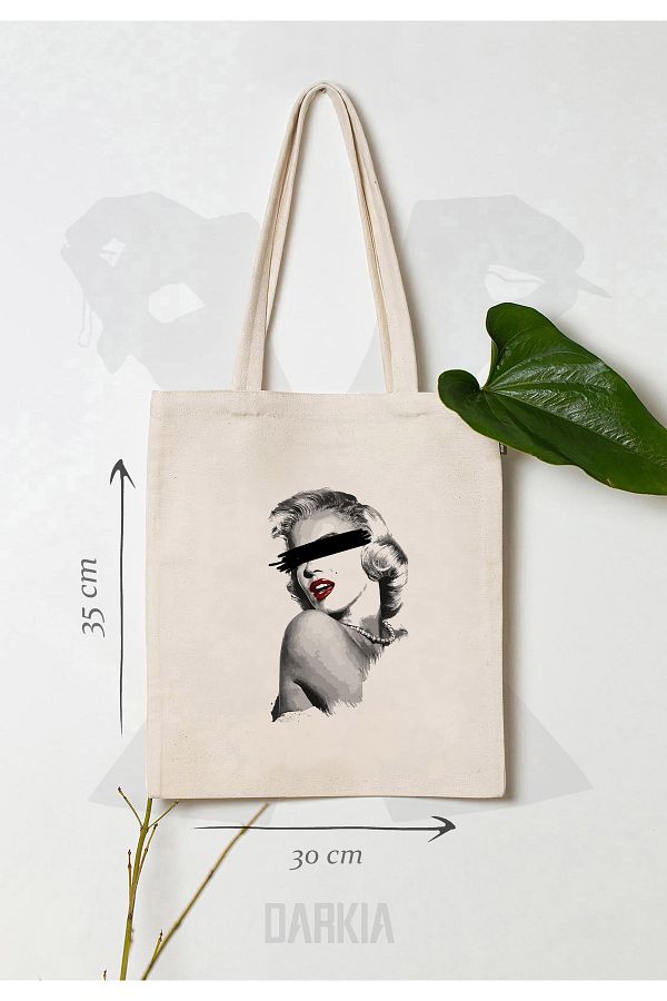 Darkia Marilyn Monroe Design Canvas Tote Shoulder Bag Trendyol