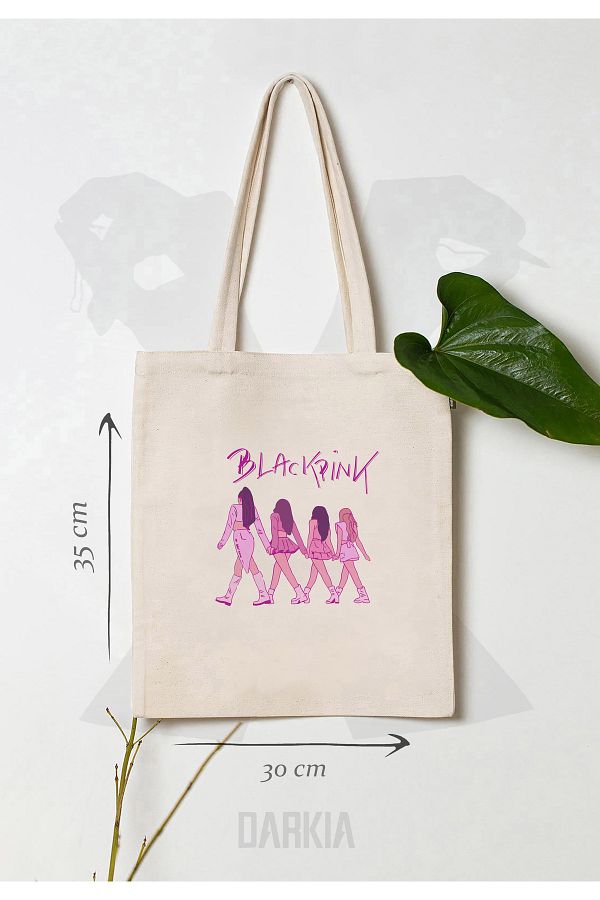 Darkia-Blackpink Music Group - Design Canvas Shoulder Bag 1