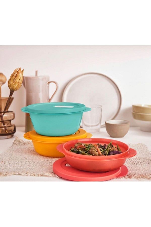 Tupperware-400 ML, 600 ML and 800 ML Micro Wave Nutrition Set 1