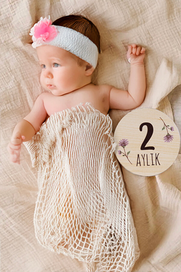 ceodesign Ahşap Anı Diskleri Bebek Fotoğraf Çekim Kartları
