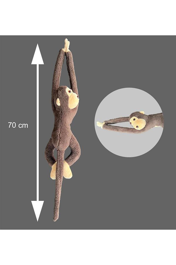 Sole-Plush Monkey, Sleeping and Playmate That Can Stick Hands -70 Cm 1