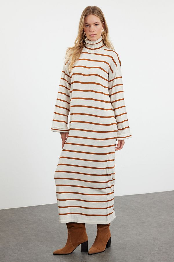 Trendyol Modest-Rochie subțire din tricotaje cu gresie - TCTAW25EB00014 1