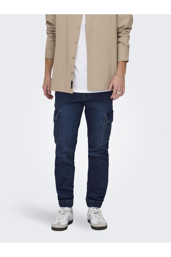 ONLY & SONS Herren Slim Fit Jeans – Niedrige Taille, Helle Waschung – Moderner Schnitt Für Figurbetonte Silhouette