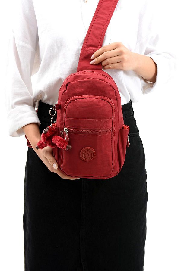 571 Collections Canta Unisex Red Chest Bag Two Compartments Model 571 8B Trendyol