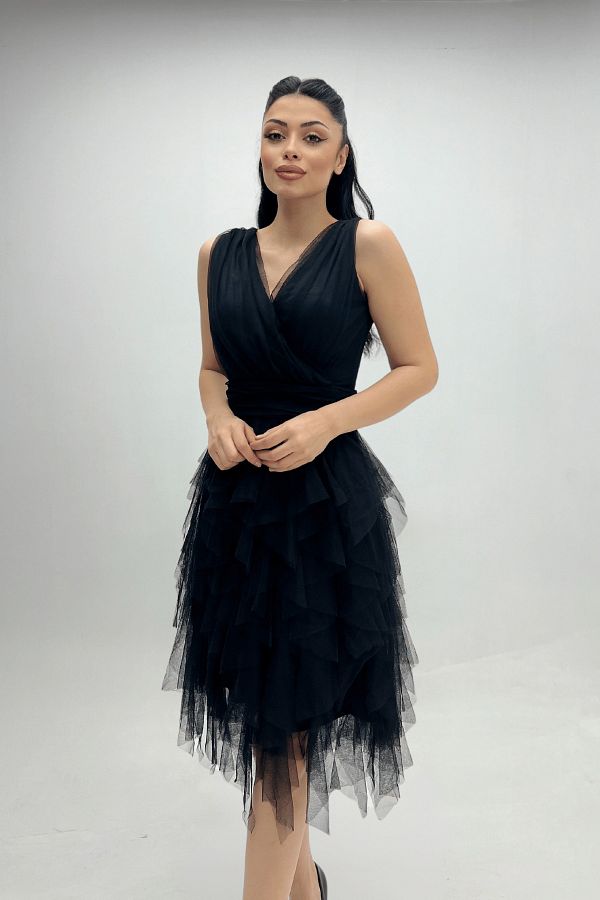 Layered evening dress clearance