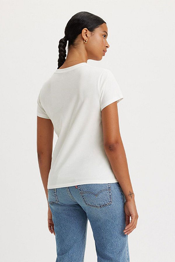 Levi s Levis Crew Neck Printed Short Sleeve White Women s 100 Cotton T Shirt A2086 0282 Trendyol