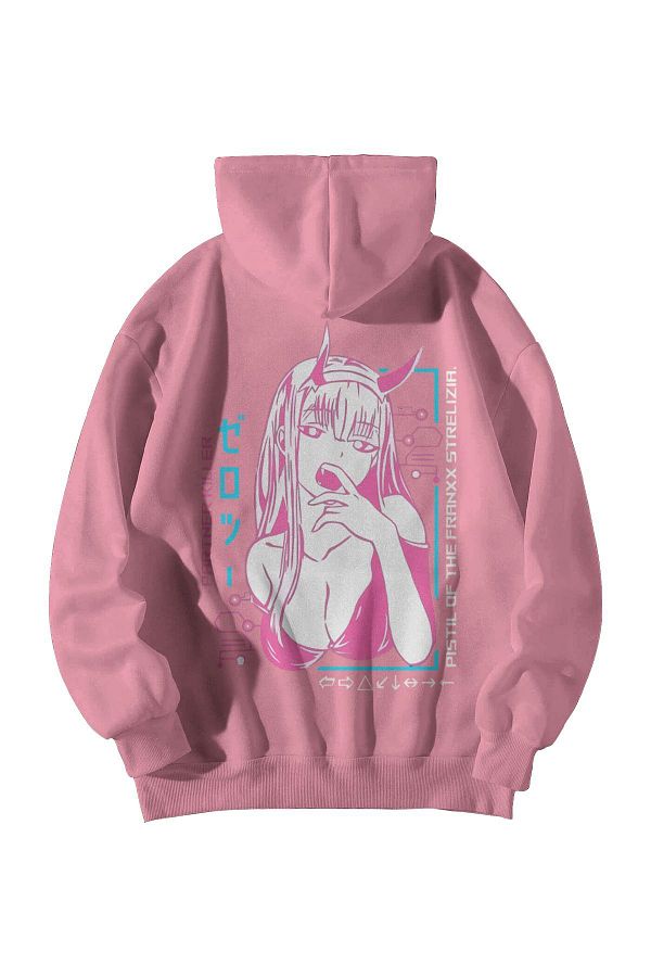 Pink zero two hoodie new arrivals