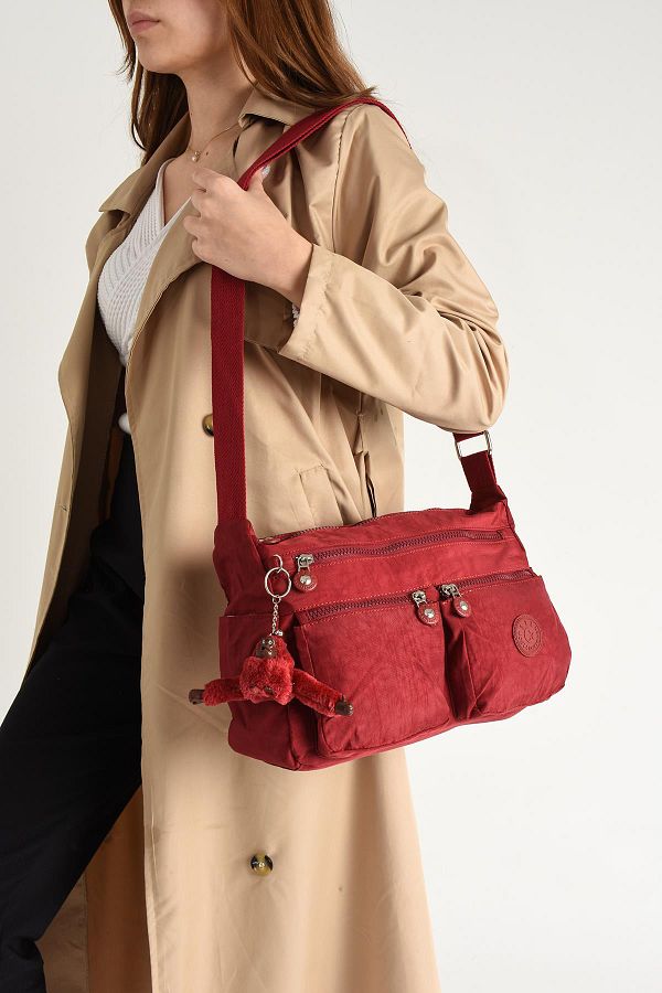 571 Collections Çanta-Red Ultra Light Cross Strap Shoulder Bag with Multiple Pockets (Model: 571-6R) 1