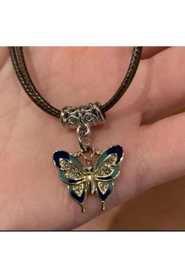 romwe Vintage Necklace Butterfly Detailed Trendyol
