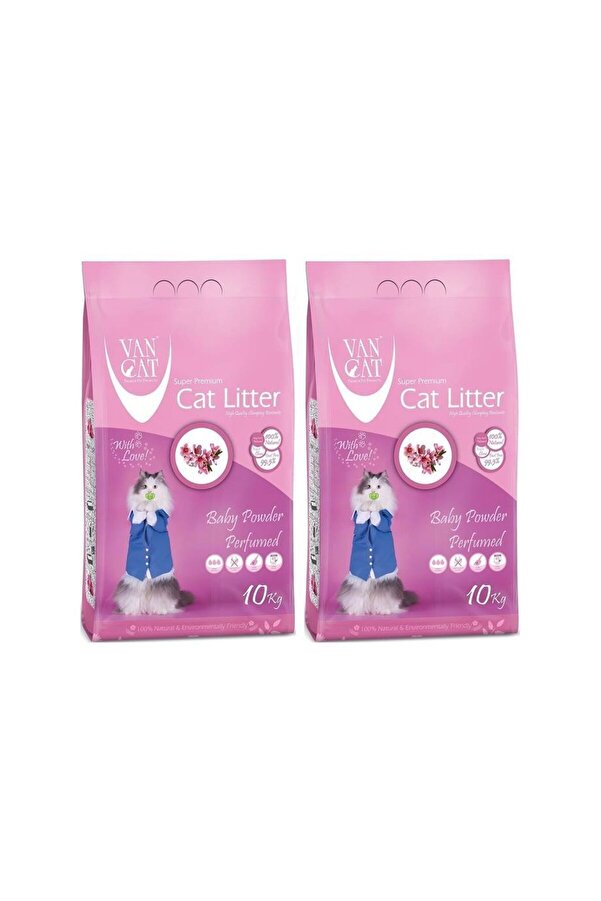 Bentaş Van Cat Van Cat Baby Powder Parfümlü Kedi Kumu 10 Kg 2 Adet